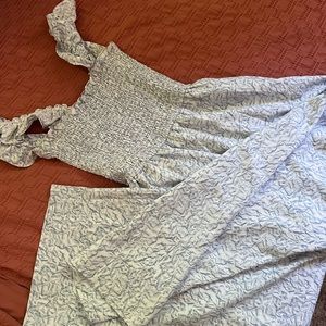 Blue and White Jumpsuit